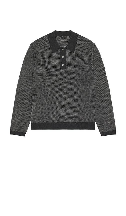 Rails Anders Long Sleeve Polo in Grey by RAILS