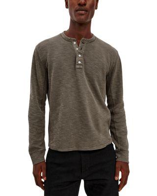 Relaxed Cotton Blend Henley Shirt by RAILS
