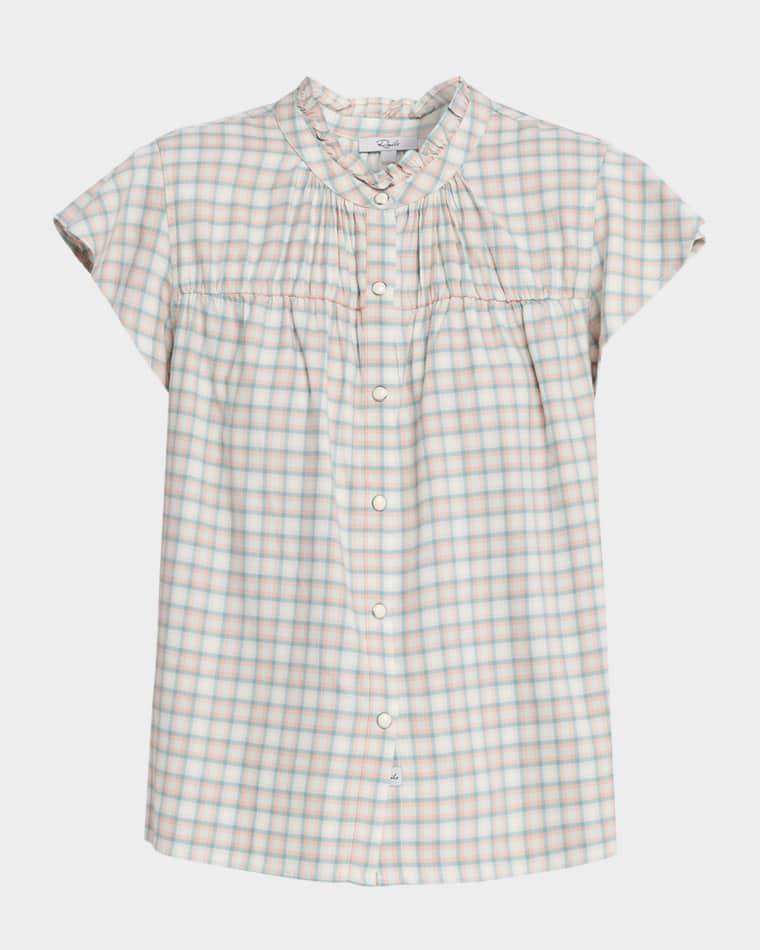 Ruthie Plaid Button-Front Top by RAILS
