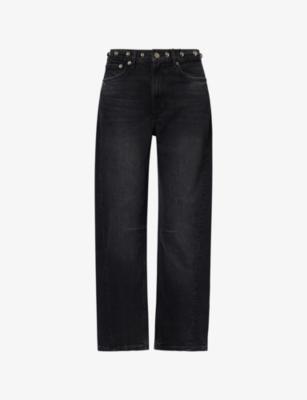 Samo Studded Barrel-Leg Denim Jeans by RAILS