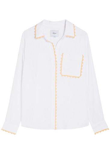 Saya embroidered linen-blend shirt by RAILS
