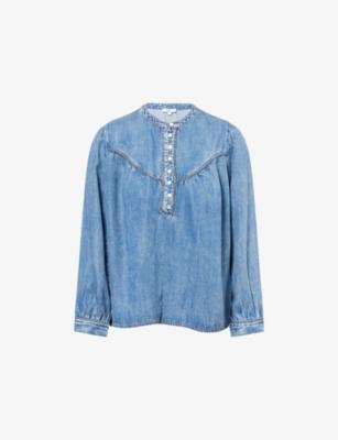 Sunna Puffed-Shoulders Woven Blouse by RAILS
