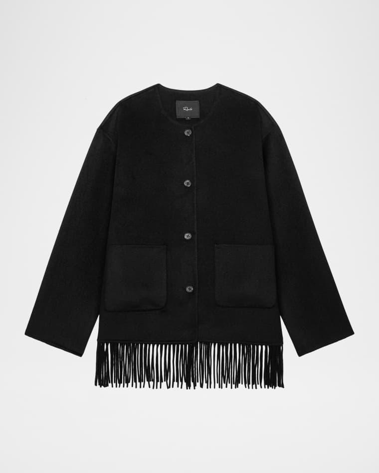 Tomoko Fringe Wool-Blend Jacket by RAILS