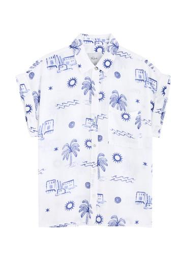 Whitney printed linen-blend shirt by RAILS