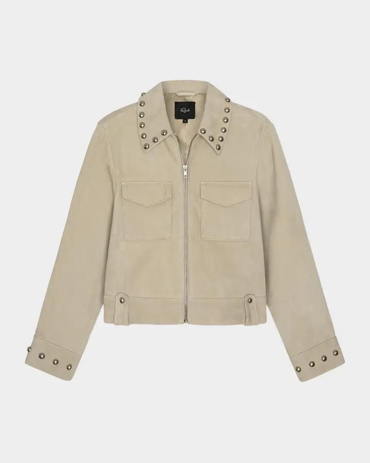 Zeta Studded Suede Jacket by RAILS