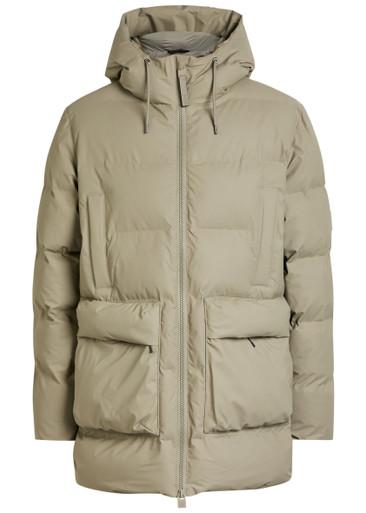 Alta long padded waterproof coat by RAINS