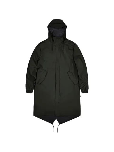 Fishtail Parka drawstring hoodied raincoat by RAINS
