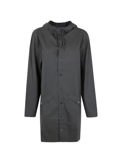 Long Jacket hoodied pocket coat by RAINS