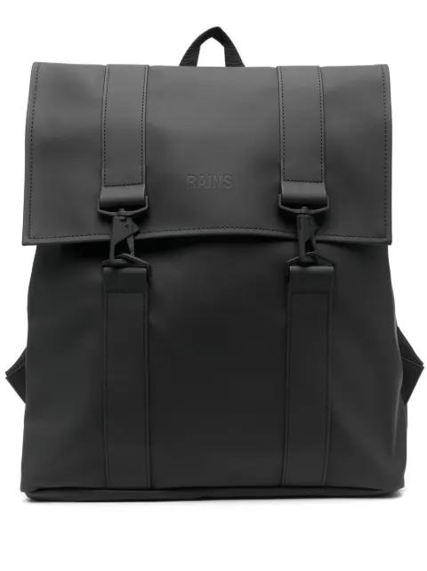MSN logo-debossed waterproof backpack by RAINS