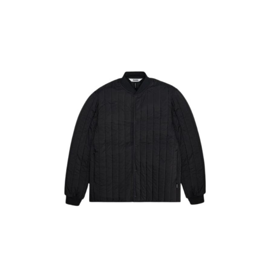 Rains Mens Black Banja Liner Bomber Jacket by RAINS
