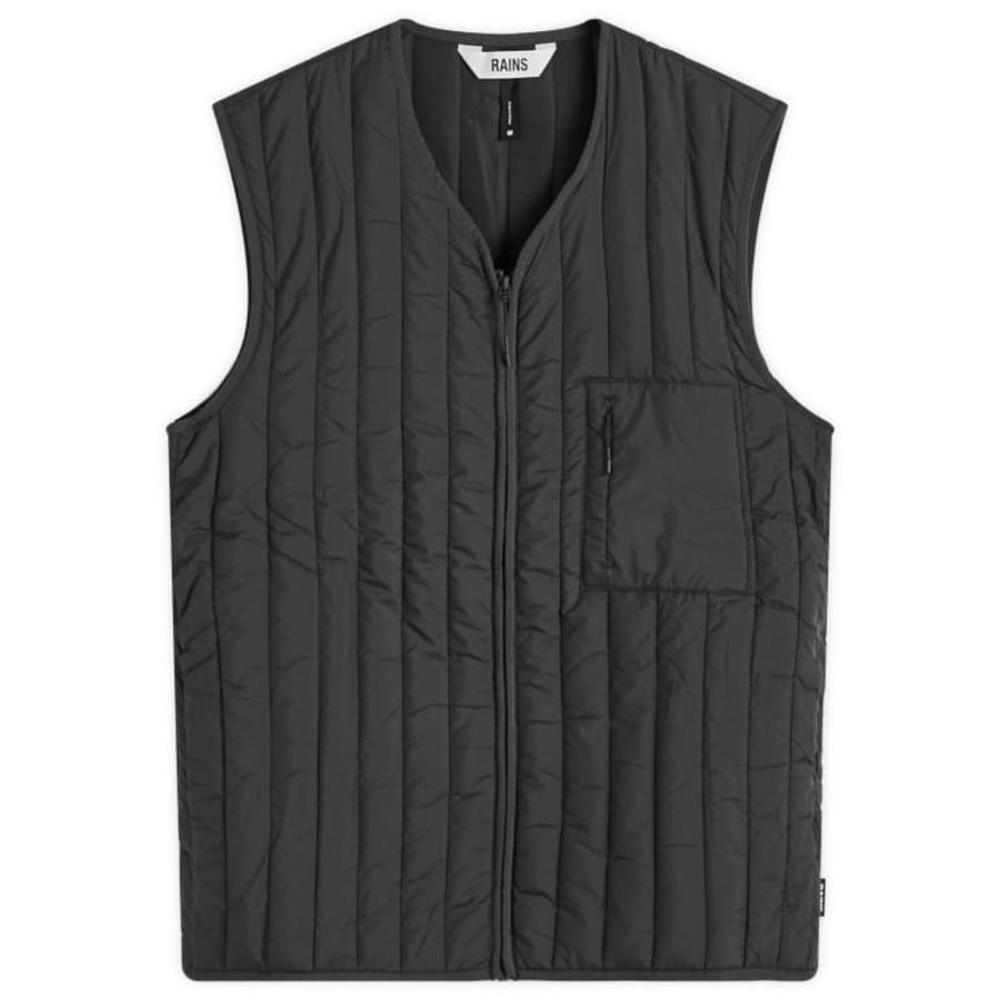 Rains Mens Black Banja Quilted Liner Vest by RAINS