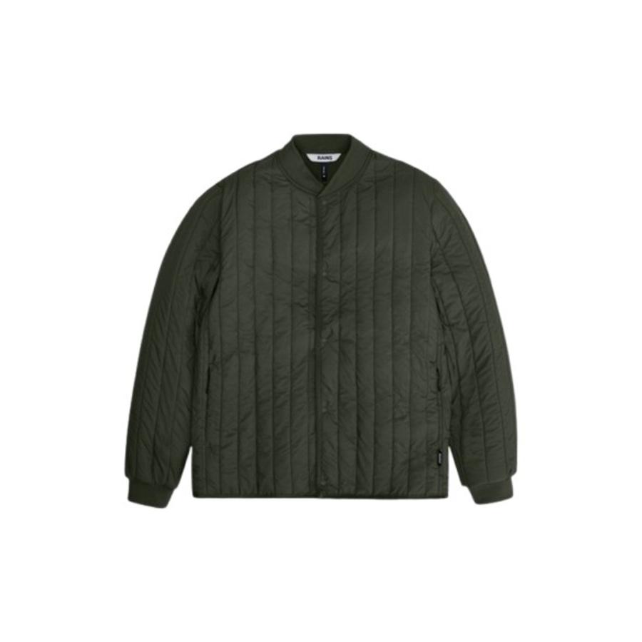 Rains Mens Green Banja Liner Bomber Jacket by RAINS
