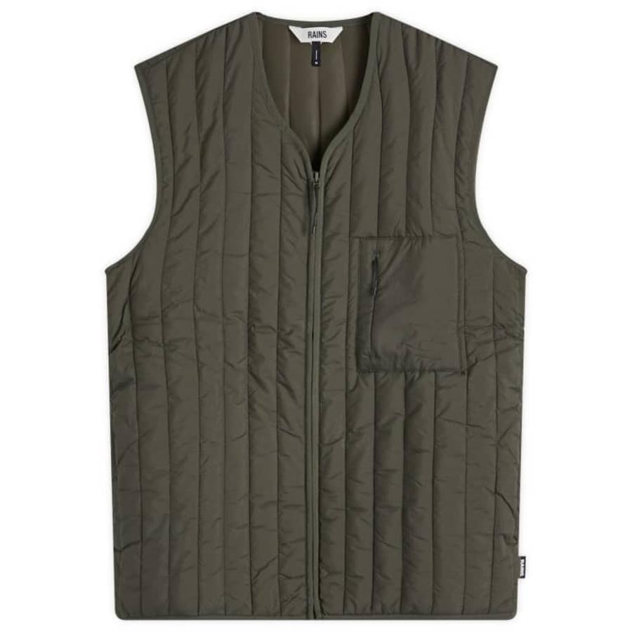 Rains Mens Green Banja Liner Vest by RAINS