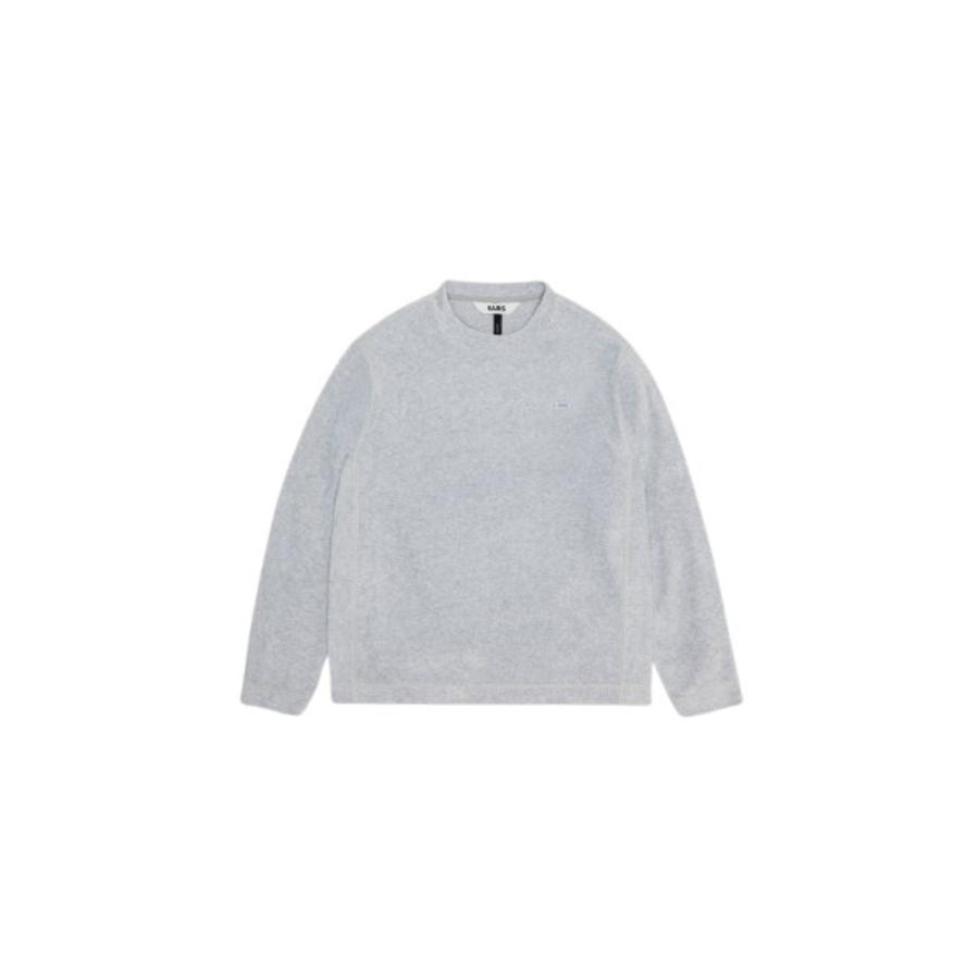 Rains Mens Grey Addis Fleece Crewneck Sweater by RAINS