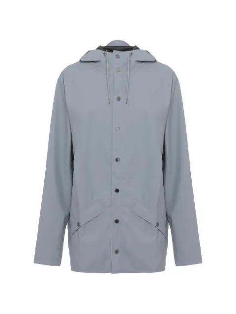 button hoodie coat by RAINS