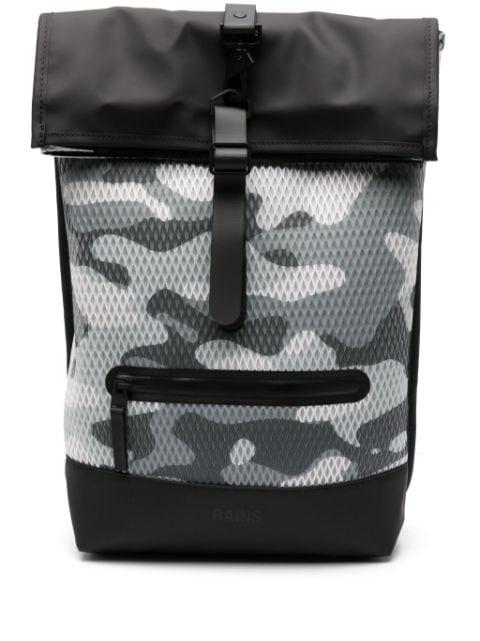 camouflage-print textured backpack by RAINS