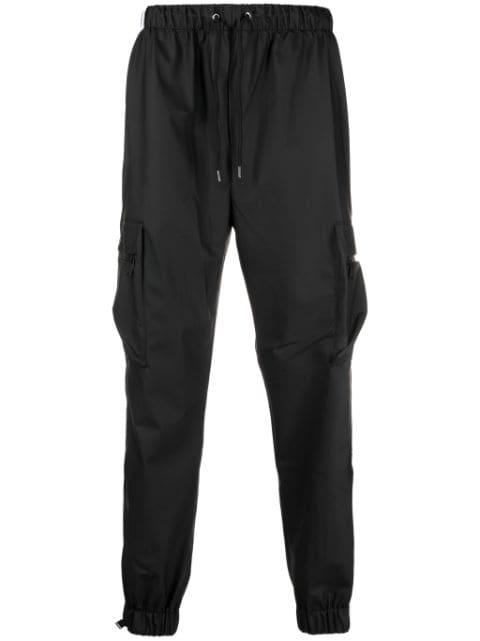 drawstring-waistband tapered cargo trousers by RAINS