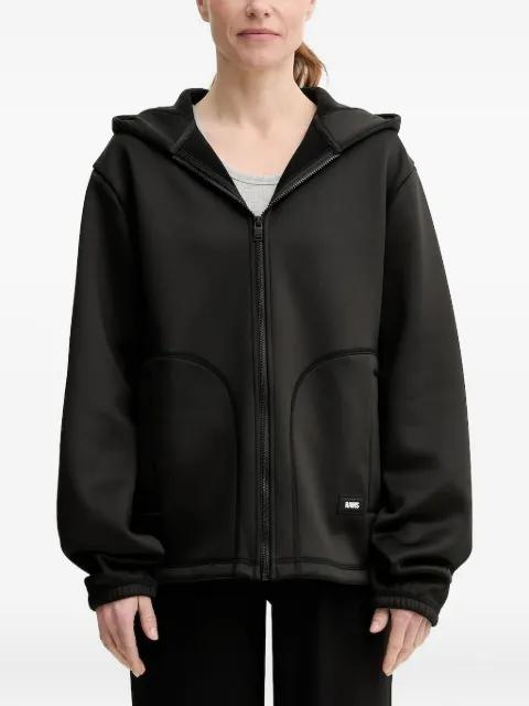 elastic-cuffs zip-up hoodie by RAINS