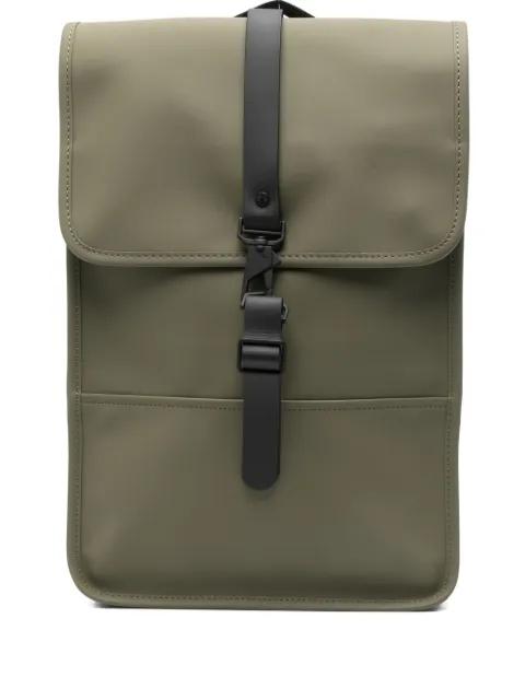 flap-fastening backpack by RAINS