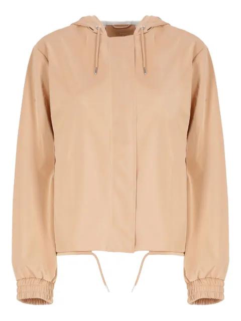 hoodied snap-button rain jacket by RAINS