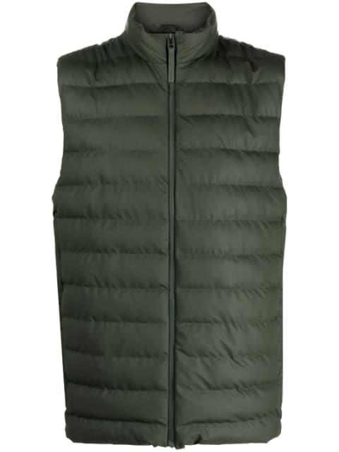 padded sleeveless puffer gilet by RAINS