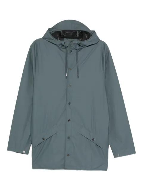 snap-button hoodied raincoat by RAINS