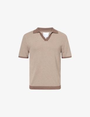 Antonio Striped Knit Polo Shirt by RAITH