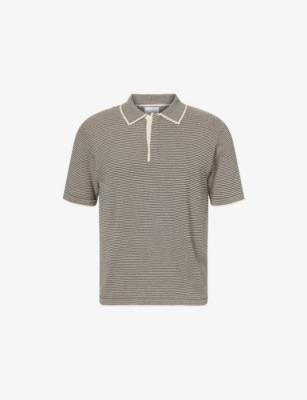 Felipe Striped Knit Polo Shirt by RAITH