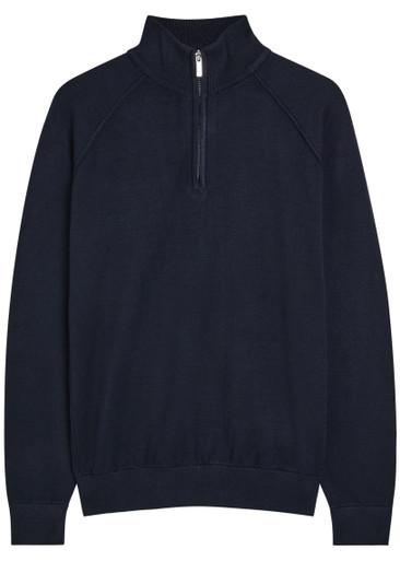Quarter-zip knit jumper by RAITH