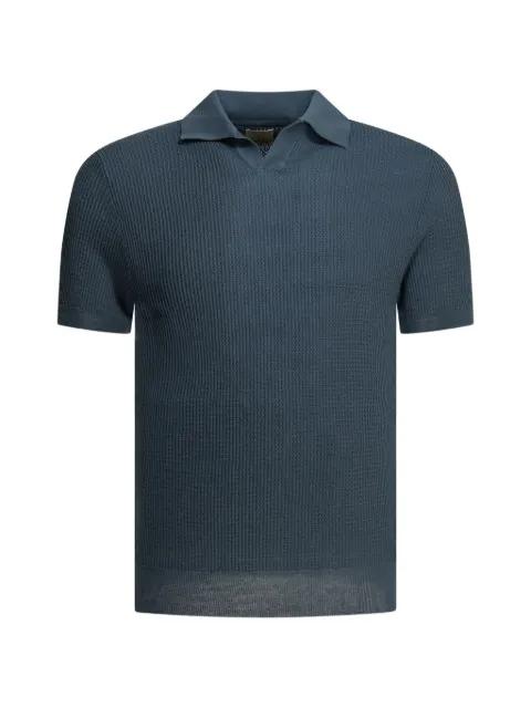 open-knit polo shirt by RAKKI