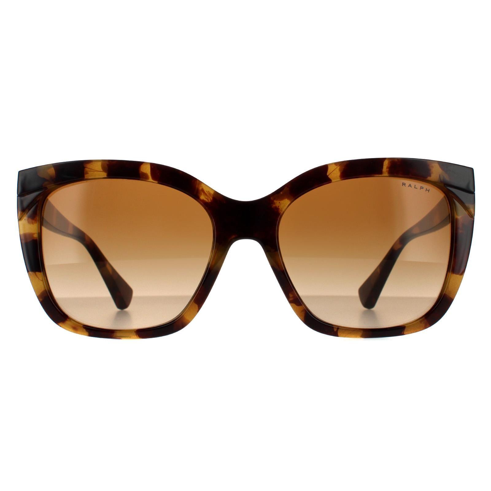 Fashion Shiny Sponged Havana Brown Gradient Sunglasses by RALPH BY RALPH LAUREN