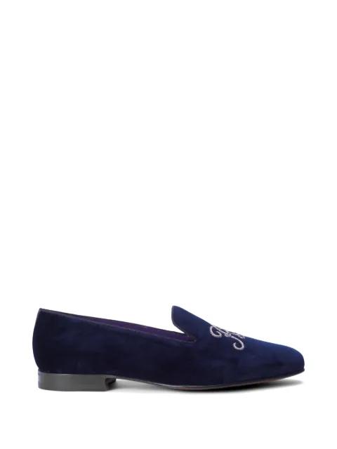 Alonzo bullion-embroidered velvet loafers by RALPH LAUREN