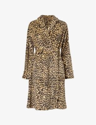 Animal-print logo-embroidered recycled-polyester robe by RALPH LAUREN
