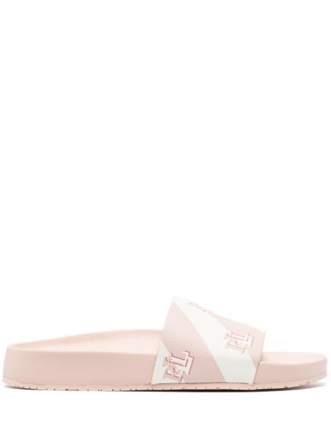 Audrina logo-print slides by RALPH LAUREN