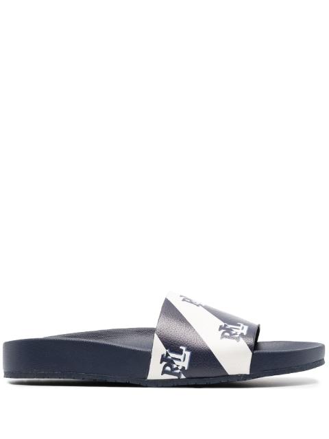 Audrina logo-print slides by RALPH LAUREN