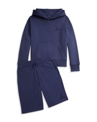 Big Fit Logo Fleece Hoodie & Cotton Jersey Short Set - Big Kid by RALPH LAUREN