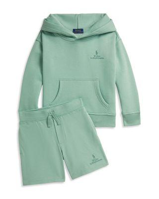 Big Fit Logo Fleece Hoodie & Cotton Jersey Short Set - Little Kid by RALPH LAUREN