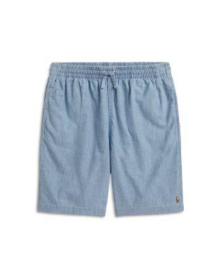 Boys' Big Fit Cotton Chambray Shorts - Big Kid by RALPH LAUREN