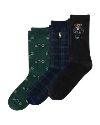 Boys' Biker Tuxedo Bear Socks by RALPH LAUREN