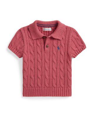 Boys' Cable Knit Cotton Polo Collar Sweater - Baby by RALPH LAUREN