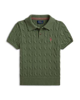 Boys' Cable Knit Cotton Polo Sweater - Little Kid by RALPH LAUREN