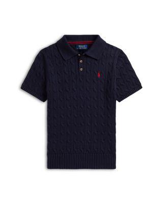 Boys' Cable Knit Cotton Polo Sweater - Little Kid by RALPH LAUREN