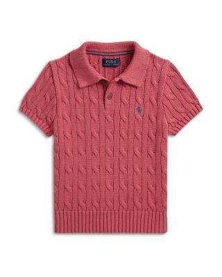 Boys' Cable Knit Cotton Polo Sweater - Little Kid by RALPH LAUREN