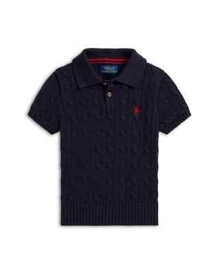 Boys' Cable Knit Cotton Polo Sweater - Little Kid by RALPH LAUREN