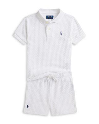 Boys' Cable Terry Polo Shirt & Shorts Cover-Up Set - Little Kid by RALPH LAUREN