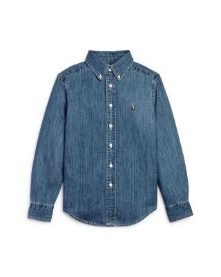 Boys' Denim Button-Down Shirt - Big Kid by RALPH LAUREN