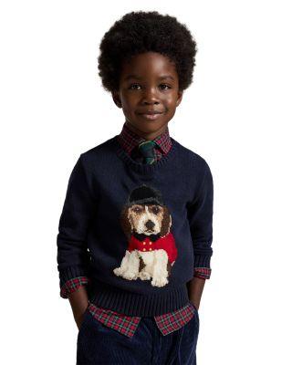 Boys' Dog Intarsia Crewneck Sweater - Little Kid by RALPH LAUREN