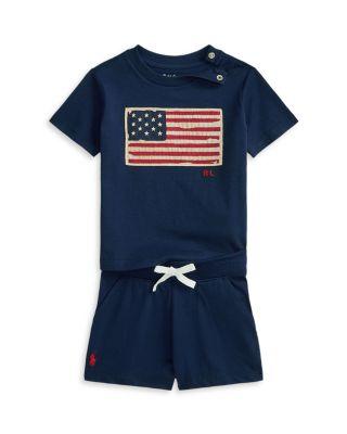 Boys' Flag Cotton Jersey Tee & Shorts Set - Baby by RALPH LAUREN