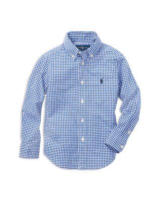Boys' Gingham Cotton Poplin Shirt - Little Kid by RALPH LAUREN