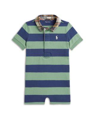Boys' Madras Collar Striped Cotton Shortall - Baby by RALPH LAUREN